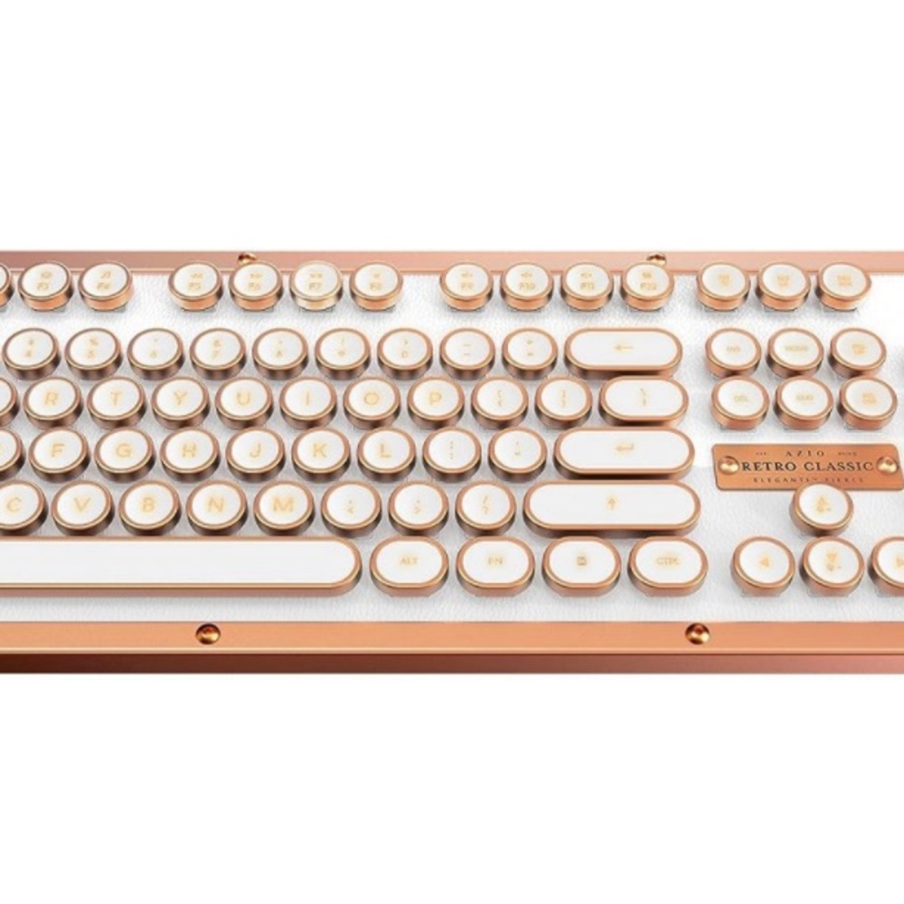 NEW IN BOX Azio Retro Classic Bluetooth (Posh) - Wireless/USB Wired keyboard